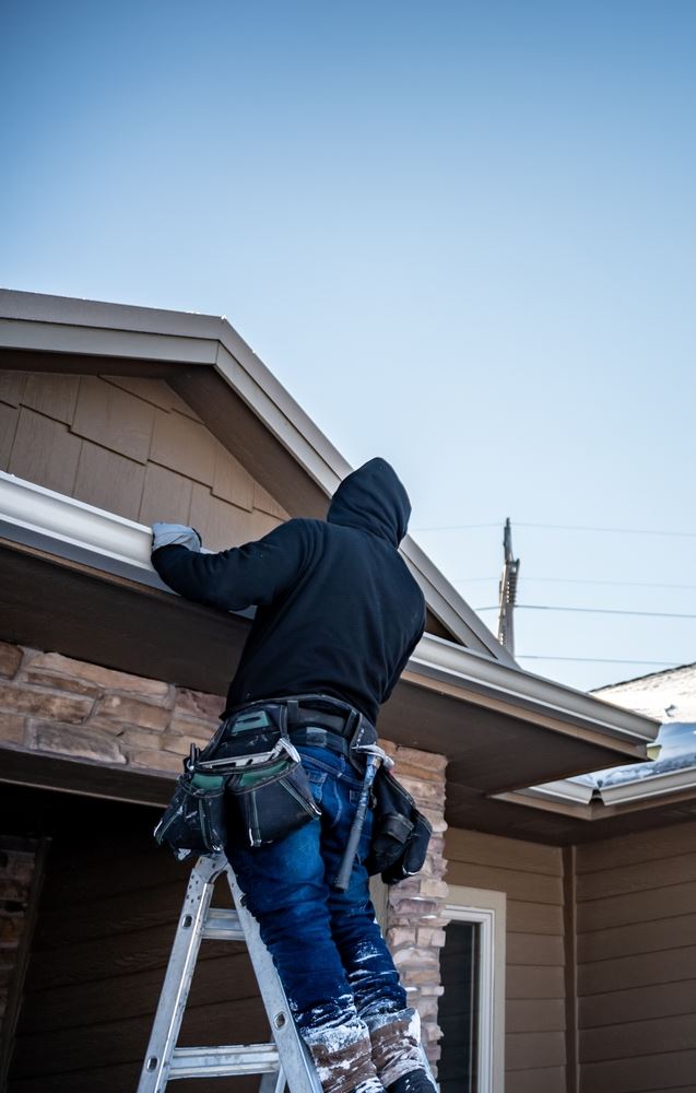 man on ladder